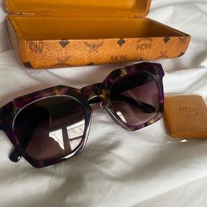 New Never worn MCM Purple Rectangle Sunglasses